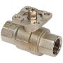 Краны латунные шаровые двухходовые DN 15-50 PN 25-40 никелированные под привод РИДАН AMZ-112R купить в Ярославле | "Проконсим"