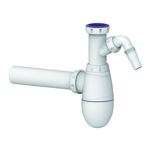 Сифон для мойки Unicorn В510V, 40х40 прямой отвод, 1 1/2'' х40 с отводом для стиральной машины преходник 40х32 купить в Ярославле | "Проконсим"
