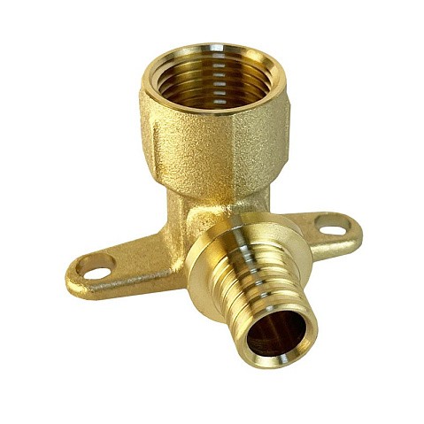 Угольник латунный для PEX труб 16-1/2'' PN 16  под надвижную гильзу Valfex VF.454.AF купить в Ярославле | "Проконсим"