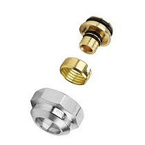 Евроконус 3/4'' DN 20 для PEX МП-труб обжимной 2 резьбовых кольца на штуцере Varmega купить в Ярославле | "Проконсим"