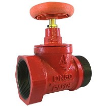 Клапан пожарный чугунный DN 50-65 PN 16 прямой КПЧП муфта-штуцер Апогей купить в Ярославле | "Проконсим"
