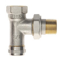 Клапан радиаторный настроечный DN 15-20 PN 10 угловой никелированный под шестигранник РИДАН купить в Ярославле | "Проконсим"