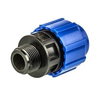 Муфты компрессионные для ПЭ DN 20-110 PN 16 обжимные с наружной резьбой купить в Ярославле | "Проконсим"