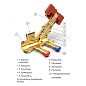 Клапан балансировочный STAD.BY-1-15, DN 15 PN 16 наклонный, латунный Kv 2,97 м3/ч с измерительными ниппелями, дренажный купить в Ярославле | "Проконсим"