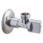 Кран латунный шаровой угловой MVI BV.464 DN 15-15 PN 10 хромированный штуцер бабочка купить в Ярославле | "Проконсим"