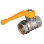 Кран латунный шаровой газовый 11Б27п DN 40 PN 40 никелированный рычаг муфта-муфта БАЗ.А10.0.40.НГ.40.Н купить в Ярославле | "Проконсим"