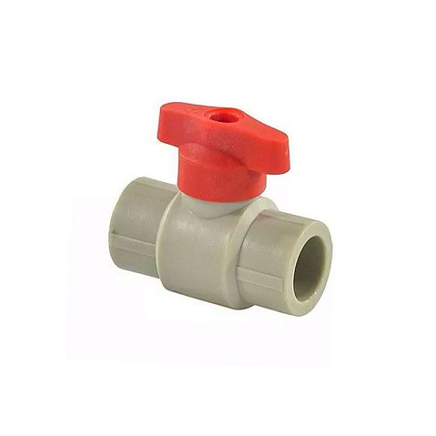 Краны шаровые ПП DN 20-25 PN 25 полупроходные серые с красной ручкой Valfex купить в Ярославле | "Проконсим"