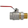 Краны латунные шаровые DN 32 PN 40 никелированные рычаг американка РИДАН BVR-FR купить в Ярославле | "Проконсим"