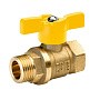 Кран латунный шаровой газовый 11Б27п DN15 PN40 бабочка муфта-штуцер БАЗ Standart купить в Ярославле | "Проконсим"