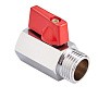 Кран латунный шаровой мини MVI BV.466 DN 15 PN 16 хромированный муфта-штуцер бабочка купить в Ярославле | "Проконсим"