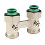 Узел нижнего подключения MVI TR.415.0505 DN 20 PN 10 прямой двухтрубный шаровой затвор 20-3/4'' под евроконус, муфта купить в Ярославле | "Проконсим"