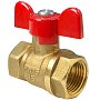 Краны латунные шаровые 11Б27фт1М DN 15-32 PN 40 бабочка муфта-муфта Valfex.217.LB1 купить в Ярославле | "Проконсим"