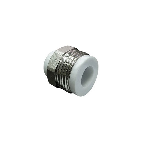 Штуцер 32 PN 25 G-1 1/4'' НР белый VALFEX купить в Ярославле | "Проконсим"