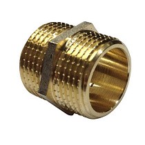 Ниппели латунные никелированные DN 15-50 PN 40 штуцер-штуцер  купить в Ярославле | "Проконсим"
