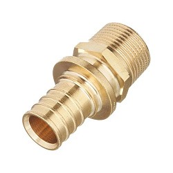  Муфта латунная под надвижную гильзу PEX-НР 16-1/2'' тяжелая MVI SF.620.0404 (922102220) со склада Проконсим в Ярославле