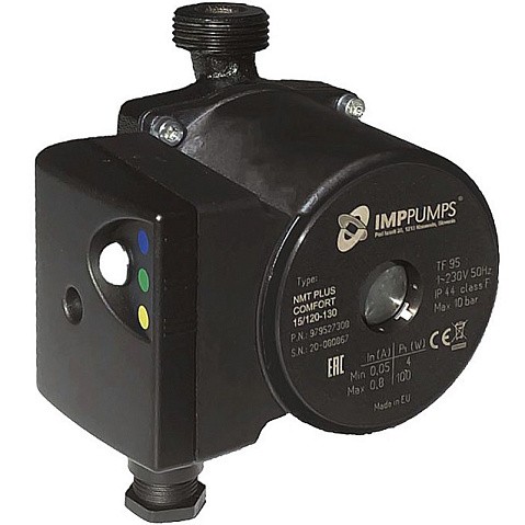 Насос циркуляционный с мокрым ротором NMT PLUS COMFORT INOX 15/90-130 100Вт 1х220В с электронным упр. резьбовой PN10 110C IMP PUMPS купить в Ярославле | "Проконсим"