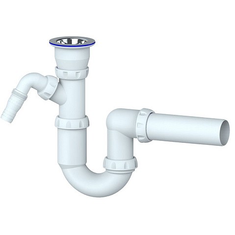 Сифон для умывальника Unicorn Y310V, 40х40 прямой отвод, 1 1/2'' х40 чаша из нержавеющей стали с отводом для стиральной машины купить в Ярославле | "Проконсим"