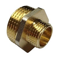 Ниппели латунные никелированные DN 20-32 PN 40 штуцер-штуцер переходный купить в Ярославле | "Проконсим"