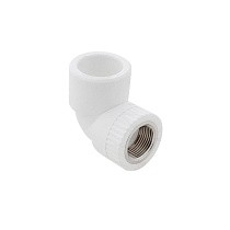 Угольники ПП DN 20-32 PN 25 комбинированные с внутренней резьбой белые PlasticPro купить в Ярославле | "Проконсим"