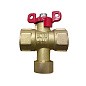Кран латунный шаровой Пензапромарматура DN15 PN16 G1/2'' с фильтром никелированный полнопроходной муфта-муфта бабочка купить в Ярославле | "Проконсим"