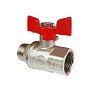 Кран латунный шаровой Valfex Premium.218.NB1 усиленный Н 11Б27фт1М DN 15 PN 63 никелированный муфта-штуцер бабочка купить в Ярославле | "Проконсим"