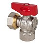 Краны латунные шаровые угловой DN 15-20 PN 40 никелированные бабочка муфта-накидная гайка MVI BV.532 купить в Ярославле | "Проконсим"
