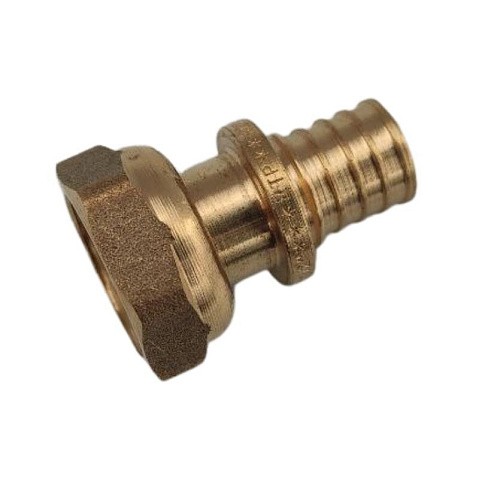 Муфта латунная для PEX труб  16-1/2''  PN 16  под надвижную гильзу с накидной гайкой  РосТурПласт купить в Ярославле | "Проконсим"