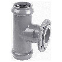 Тройники НПВХ раструбные SDR26 DN 90-225 PN 10 с металлическим фланецем Хемкор купить в Ярославле | "Проконсим"