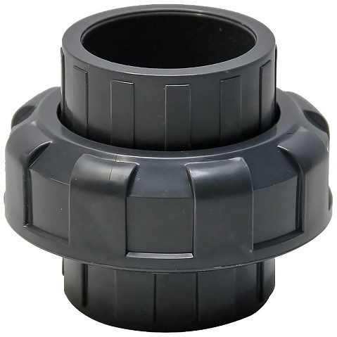 Муфта разборная НПВХ DN 50 PN 16 клеевая уплотнение EPDM черная Aquaviva BOD0500 купить в Ярославле | "Проконсим"
