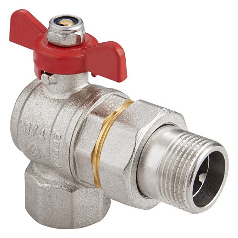 Краны латунные шаровые угловой DN 15-25 PN 40 никелированные бабочка американка MVI BV.522 купить в Ярославле | "Проконсим" Краны латунные шаровые угловой DN 15-25 PN 40 никелированные бабочка американка MVI BV.522 купить в Ярославле | "Проконсим"