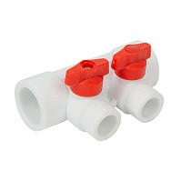 Коллекторы ПП DN 32-40 PN 25 универсальные с отсечными кранами белые Valfex купить в Ярославле | "Проконсим"