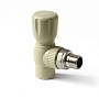 Кран шаровой для радиатора ПП 20-1/2'' PN 25 угловой с американкой серый