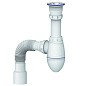 Сифон для умывальника Unicorn А220, 40х50 гибкий отвод, 1 1/2'' х40 чаша из нержавеющей стали купить в Ярославле | "Проконсим"