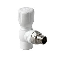 Краны шаровые ПП DN 20-25 PN 25 для радиатора угловые белые Pro Aqua купить в Ярославле | "Проконсим"