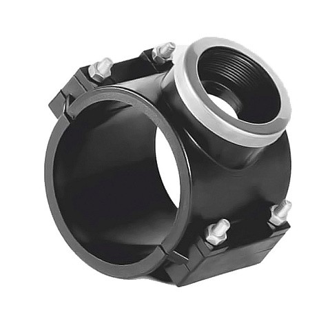 Седелки болтовые НПВХ DN 90-225 PN 10 с внутренней резьбой Хемкор купить в Ярославле | "Проконсим" Седелки болтовые НПВХ DN 90-225 PN 10 с внутренней резьбой Хемкор купить в Ярославле | "Проконсим"