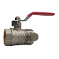 Кран латунный шаровой DN 20 PN 40 под манометр никелированный рычаг муфта-муфта SGL купить в Ярославле | "Проконсим"