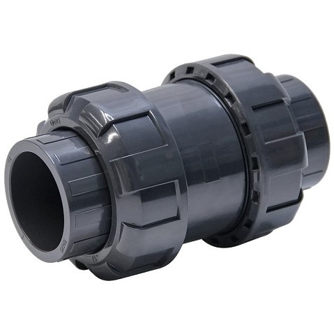 Клапан обратный пружинный НПВХ DN 50 уплотнение EPDM черный Aquaviva SHV050 купить в Ярославле | "Проконсим"