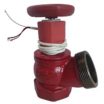 Клапан пожарный чугунный угловой 125гр. DN 50-65 PN 16 КПЧ муфта-штуцер с датчиком ДППК Апогей купить в Ярославле | "Проконсим"