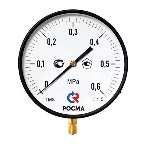 Манометры ТМ-810Р.00 котловый, 250мм, M20x1,5, радиальные РСМ купить в Ярославле | "Проконсим" Манометры ТМ-810Р.00 котловый, 250мм, M20x1,5, радиальные РСМ купить в Ярославле | "Проконсим"
