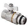 Кран латунный шаровой MVI BV.521 DN 15 PN 40 с уплотнением никелированный полнопроходной американка бабочка купить в Ярославле | "Проконсим"