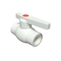 Кран шаровой ПП OPTIMA 20 PN 25 белый PlasticPro купить в Ярославле | "Проконсим"