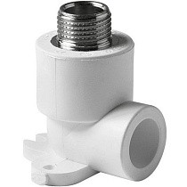 Угольники установочные ПП DN 20-25 PN 25 с наружной резьбой белые Pro Aqua купить в Ярославле | "Проконсим"