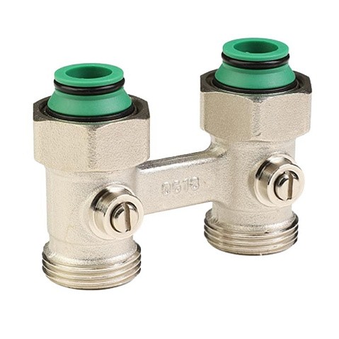 Узел нижнего подключения MVI TR.415.0505 DN 20 PN 10 прямой двухтрубный шаровой затвор 20-3/4'' под евроконус, муфта купить в Ярославле | "Проконсим"