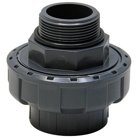 Муфта разборная НПВХ DN 32-1" PN 16 клеевая с наружной резьбой черная Aquaviva BMG32100 купить в Ярославле | "Проконсим"