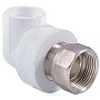 Угольник комбинированный ПП 32-1 1/4'' PN 25 с накидной гайкой белый РТП 14622 купить в Ярославле | "Проконсим"