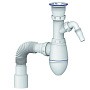Сифон для мойки Unicorn В320V, 40х50 гибкий отвод, 1 1/2'' х40 чаша из нержавеющей стали с отводом для стиральной машины купить в Ярославле | "Проконсим"