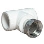 Тройник комбинированный ПП 20-1/2'' PN 25 с накидной гайкой белый VALFEX  купить в Ярославле | "Проконсим"