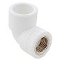 Угольник комбинированный ПП 32-3/4'' PN 25 с внутренней резьбой белый РТП 10796 купить в Ярославле | "Проконсим"