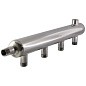 Коллектор распределительный из нержавеющей стали DN50 PN16 вход 15-20 10 выходов НР 3/4'' выход под кран Маевского и импульсную трубку левосторонний PLP купить в Ярославле | "Проконсим"