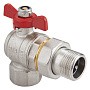 Кран латунный шаровой MVI BV.522 DN 20 PN 40 угловой никелированный полнопроходной американка бабочка купить в Ярославле | "Проконсим"
